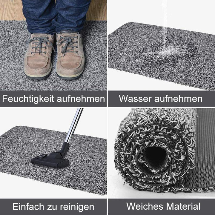 Moderne Schmutzfangmatte Grau, ideale Fußmatte für den Flur; hält Schmutz zuverlässig draußen.