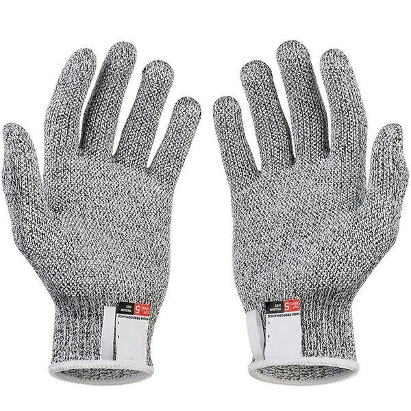 Schnittschutzhandschuhe Grad 5, EN388 zertifiziert, universell einsetzbare robuste Arbeitshandschuhe, grau.