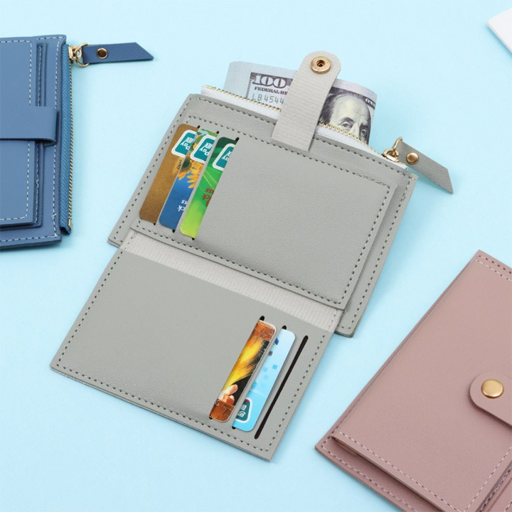 Elegante Unisex Mini-Geldbörse, Portemonnaie mit sicherem Verschluss, vielseitig einsetzbar.