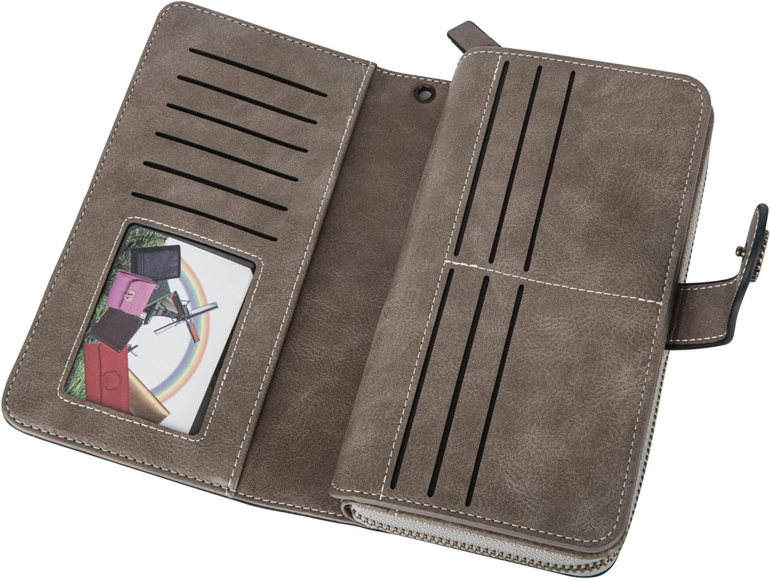 Kompaktes Damen Portemonnaie mit Armband, ideal für unterwegs.
