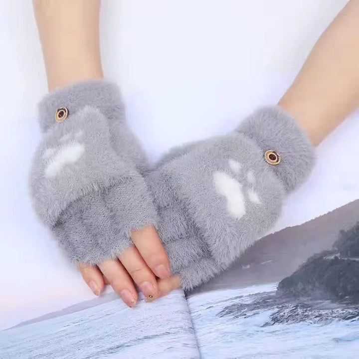 Praktische Klapphandschuhe für Damen, kuschelig warm. Optimaler Schutz bei Kälte.