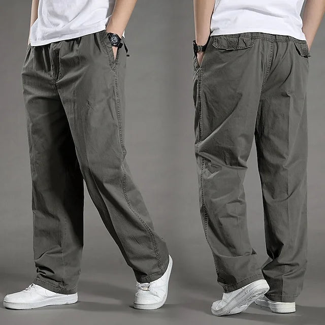 Herren-Cargohose mit elastischem Bund, ideal für Freizeit & Alltag. Robuste Freizeithose mit Taschen.