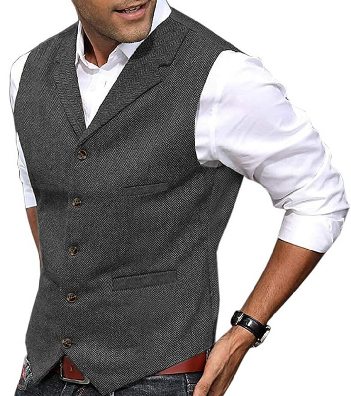 Klassische Herrenweste, perfekt für Business oder Freizeit. Elegante und vielseitige Herrenbekleidung für Männer.