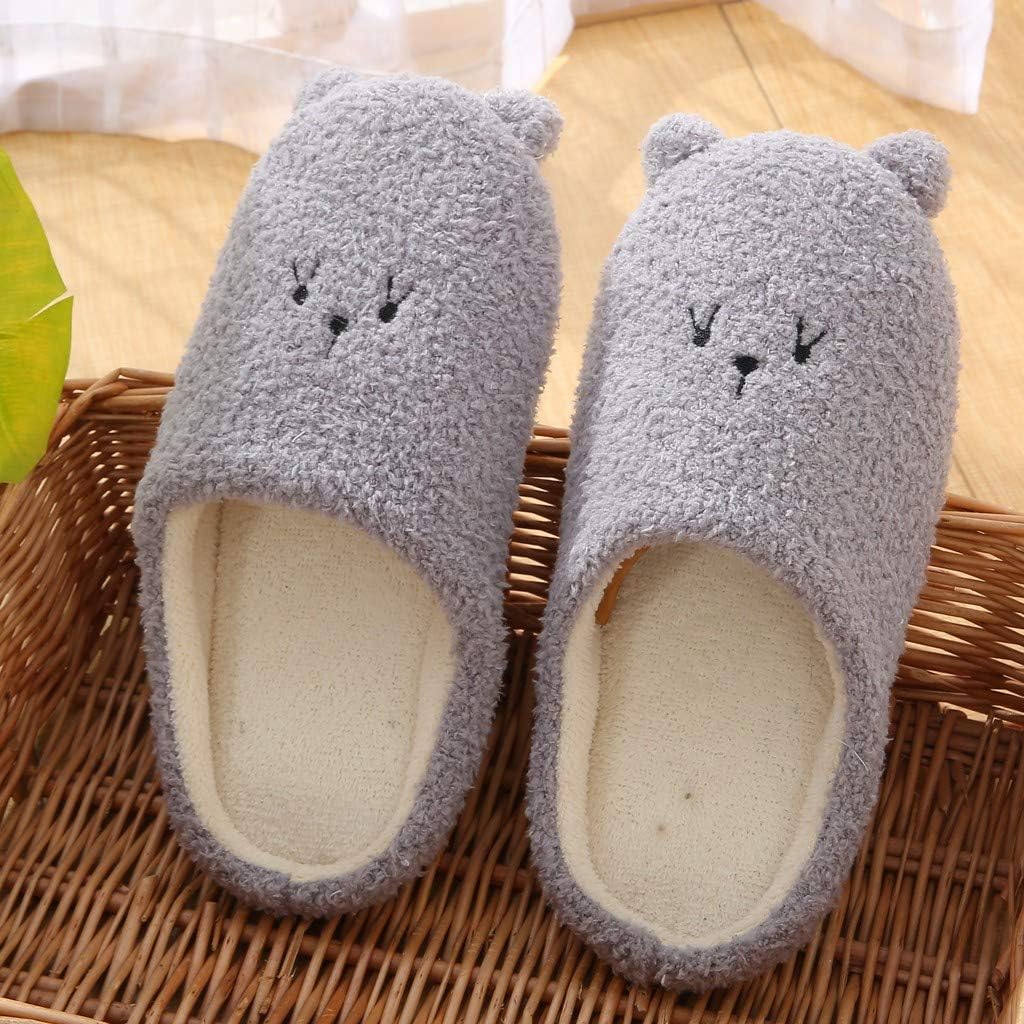 Gemütliche Damen Wohnzimmer Schuhe mit Hasenohren, flauschig warm für den Winter.