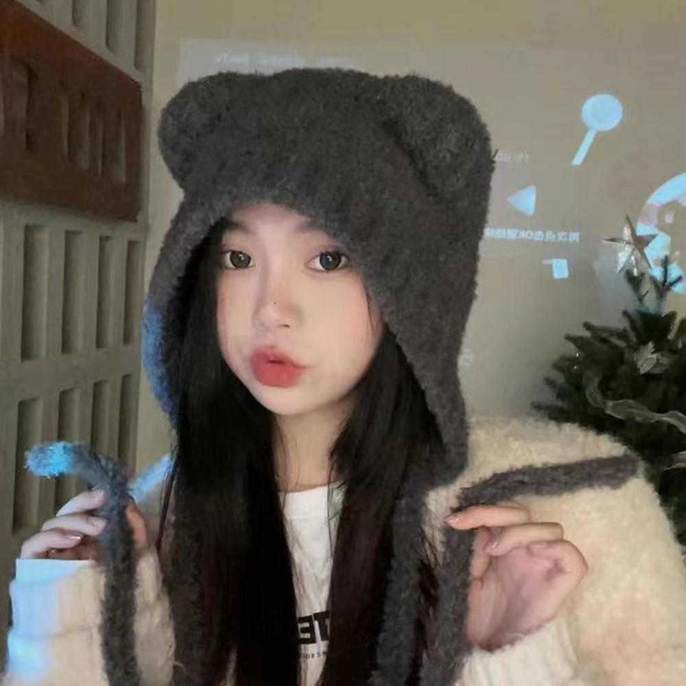 Warme, kuschelige Damen Beanie im Teddy-Look, ein Must-have Winter Accessoire.