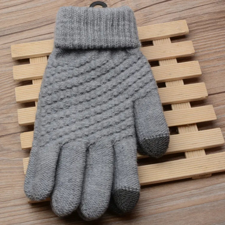 Gestrickte Winterhandschuhe, unisex, halten Hände warm, ideal für Smartphone & Tablet im Winter.