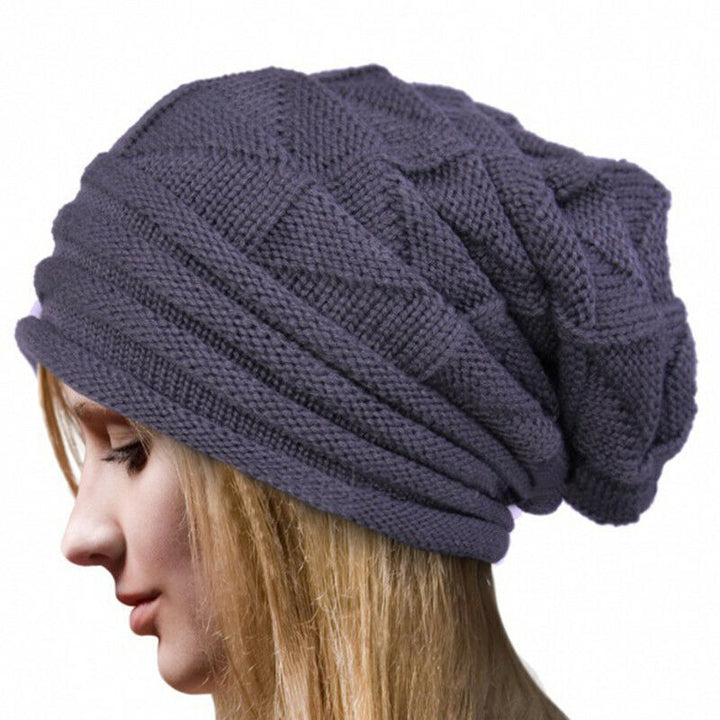 Kuschelige Damen-Strickmütze, modische Kopfbedeckung für Herbst & Winter.
