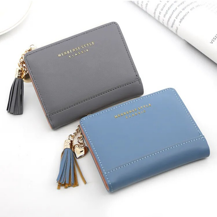 Kompakte Damen Geldbörse, elegant, schickes Accessoire für Frauen.