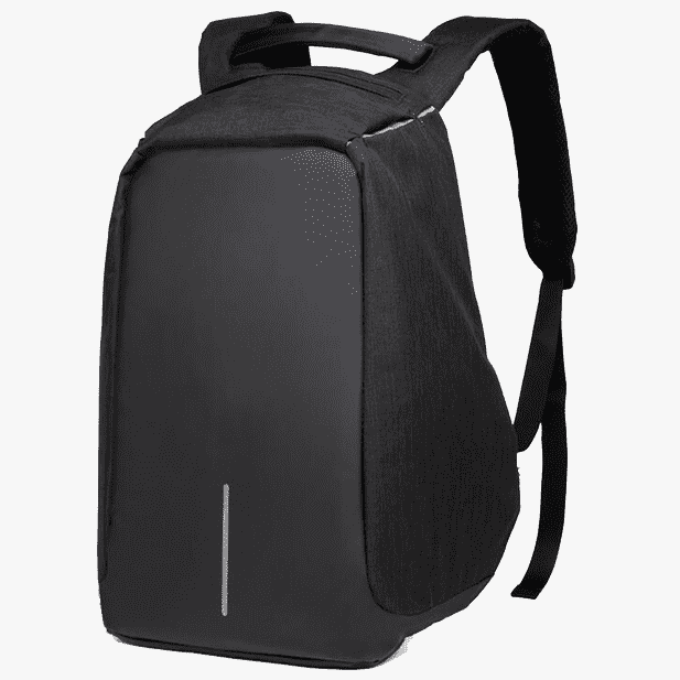 Eleganter grauer Alltagsrucksack mit Diebstahlschutz. USB-Ladefunktion & Laptopfach für Damen & Herren.