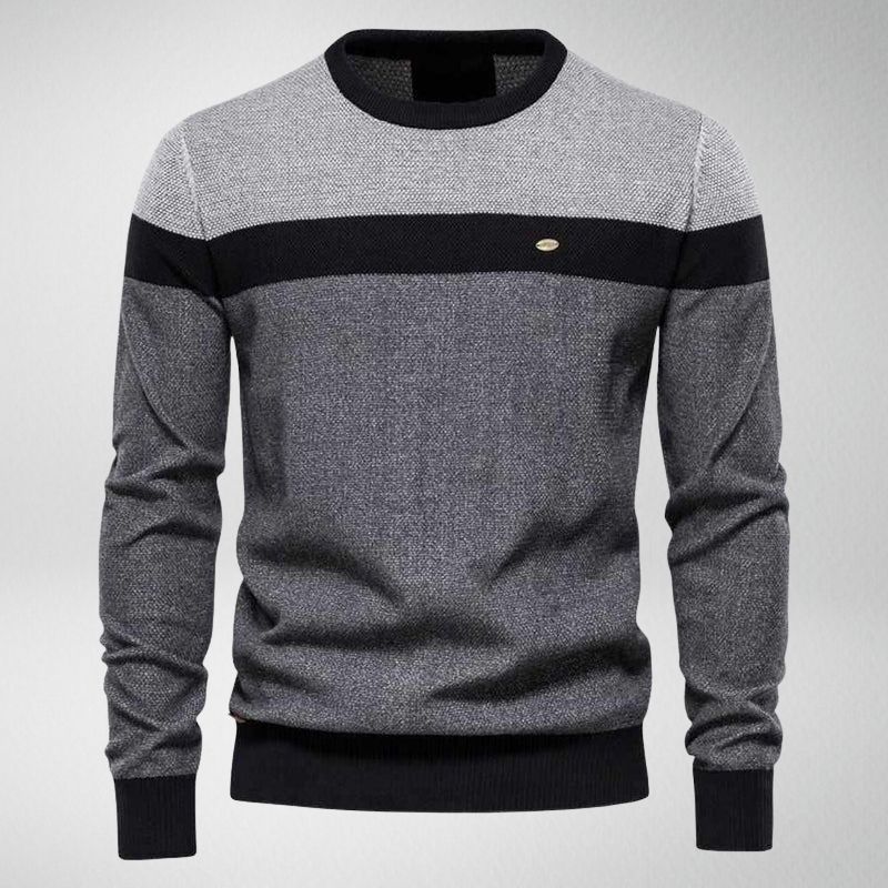 Vielseitiger Herren-Herbstpullover, bequem & warm. Klassischer Rundhals-Langarmpullover für jeden Mann.