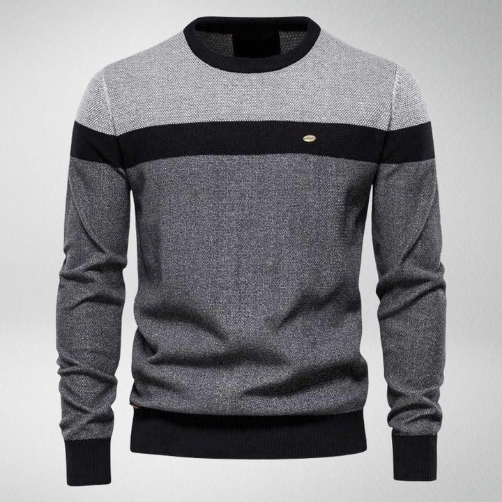 Vielseitiger Herren-Herbstpullover, bequem & warm. Klassischer Rundhals-Langarmpullover für jeden Mann.