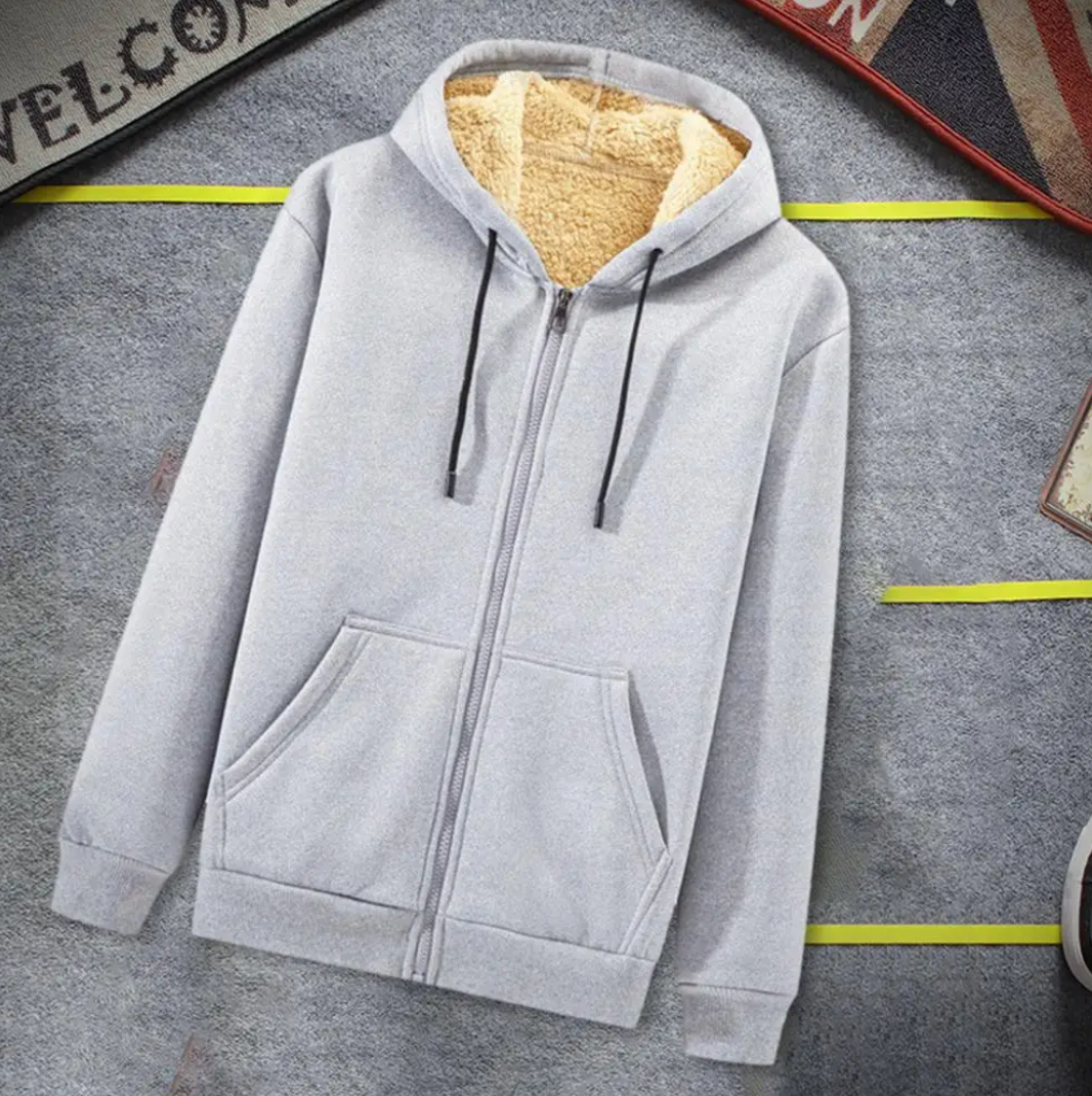 Gemütliche Damen Winterjacke in Übergröße, kuschelige Fleece-Kapuze für kalte Herbsttage & Winter.