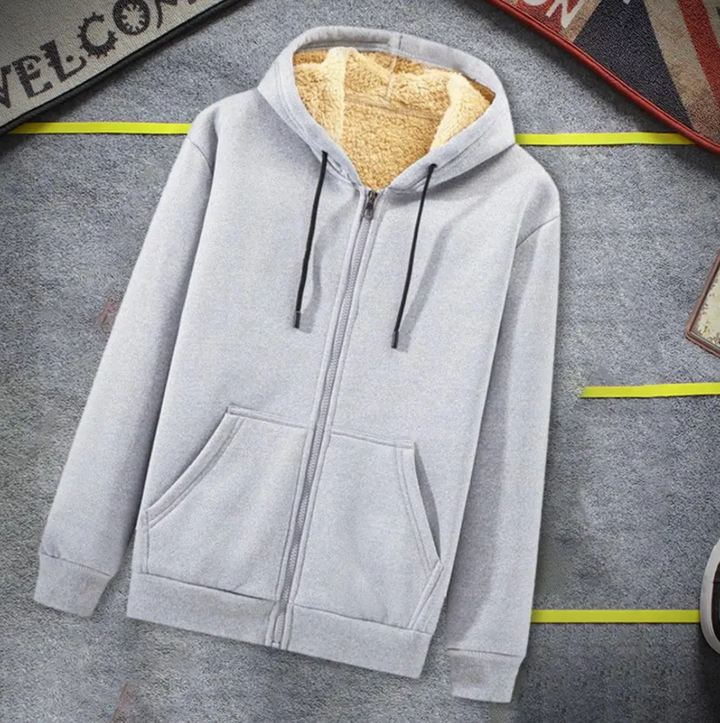 Gemütliche Damen Winterjacke in Übergröße, kuschelige Fleece-Kapuze für kalte Herbsttage & Winter.