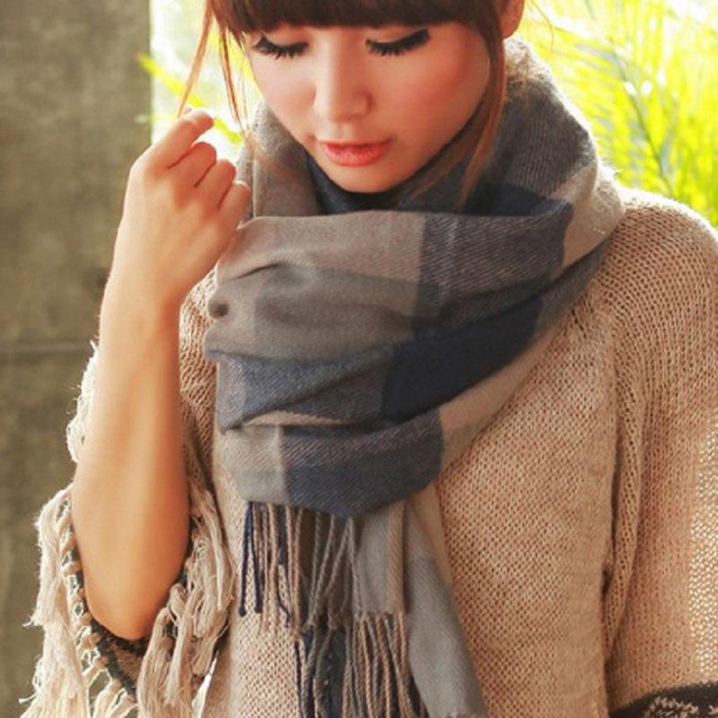 Trendiger Damen Rautenmuster-Schal für Herbst & Winter; elegantes Accessoire, hält schön warm.