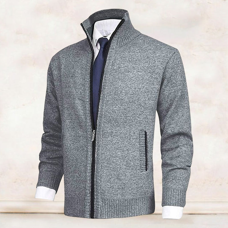 Elegante Herrenweste mit Reißverschluss, vielseitig für Business-Casual, Herbst- und Wintermode. Stilvoll & modern.