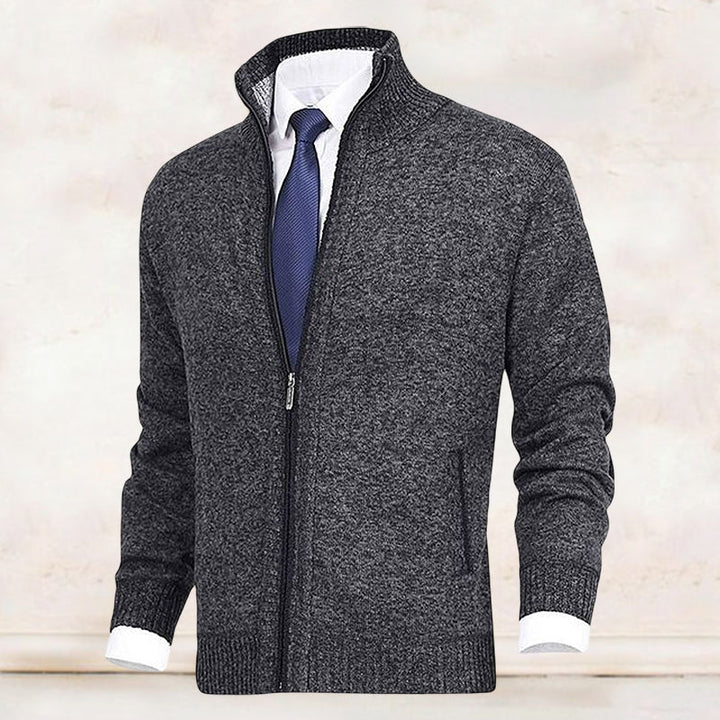 Moderne Herren Reißverschlussweste, bequem und wärmend. Perfekt als Oberteil für Herbst und Winter, Business-Casual.