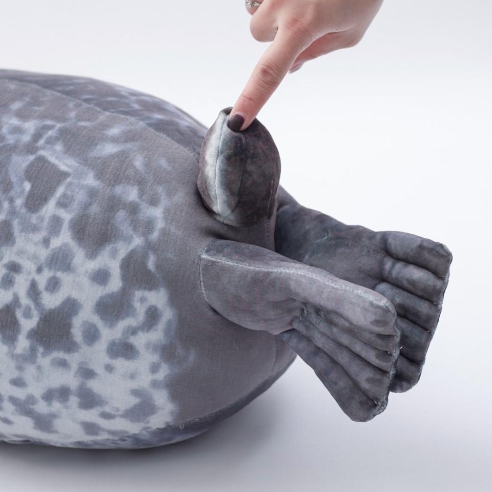 Extra weiches Seehund-Plüschtier, kuscheliges Kissen aus hochwertigem Plüschmaterial zum Entspannen.