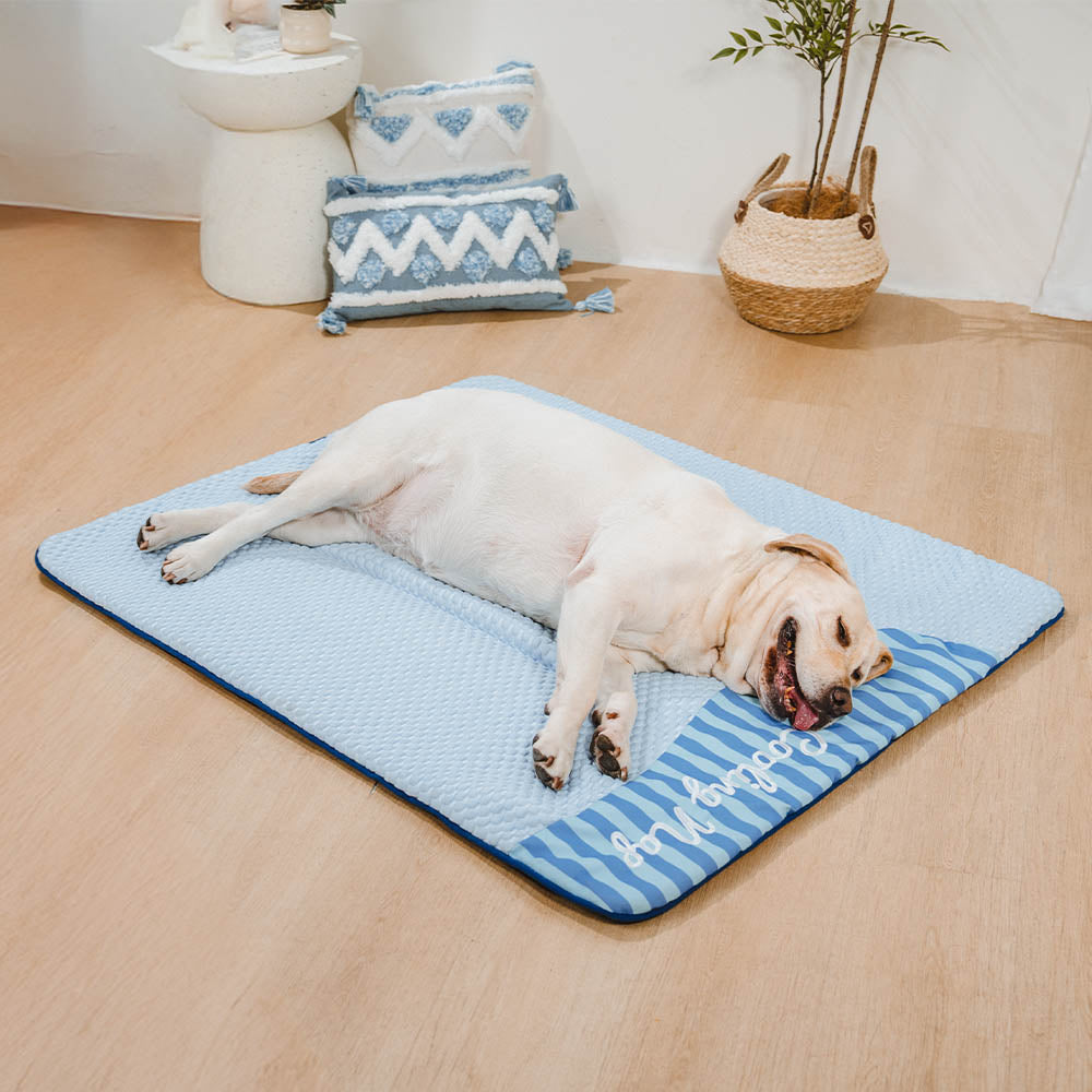 Hundebett XXL: Kühlend, waschbar & rutschfest. Die perfekte Matte für große Hunde im Sommer.