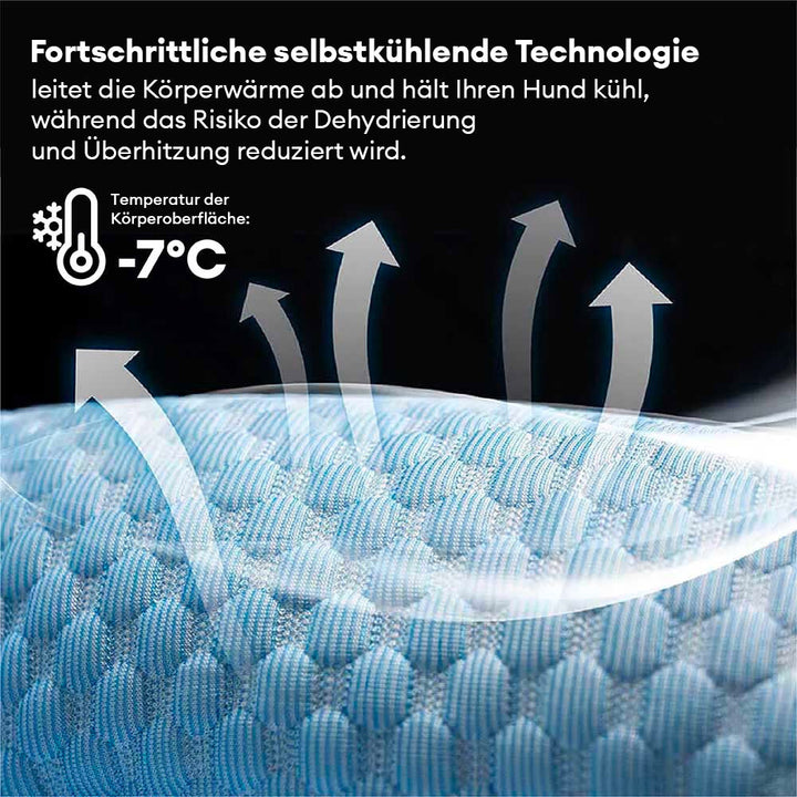 Rutschfeste Hundematte mit Kühlfunktion, groß & waschbar. Idealer Schlafplatz für Hunde im Sommer.