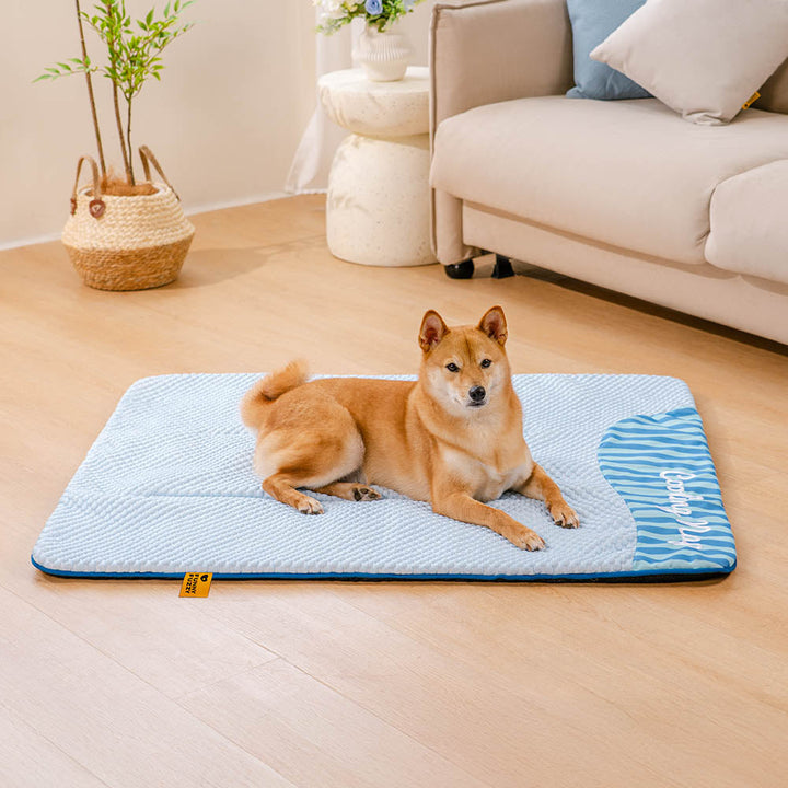 Waschbare Hundematte mit Kühlung, groß und rutschfest. Komfortabler Schlafplatz für Haustiere.