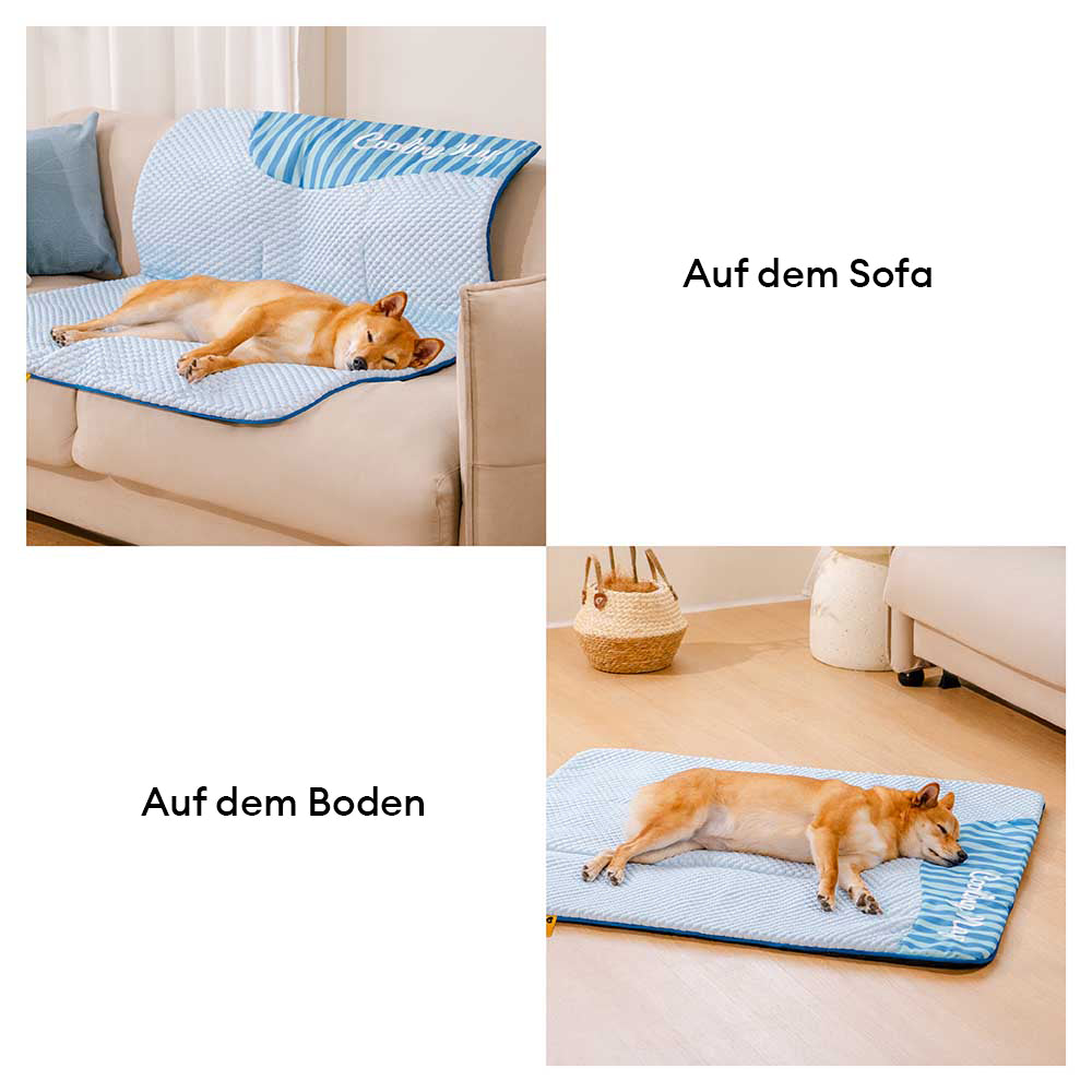 Premium Hundematte, groß, waschbar, kühlend & rutschfest. Bietet Hunden Erfrischung im Sommer.