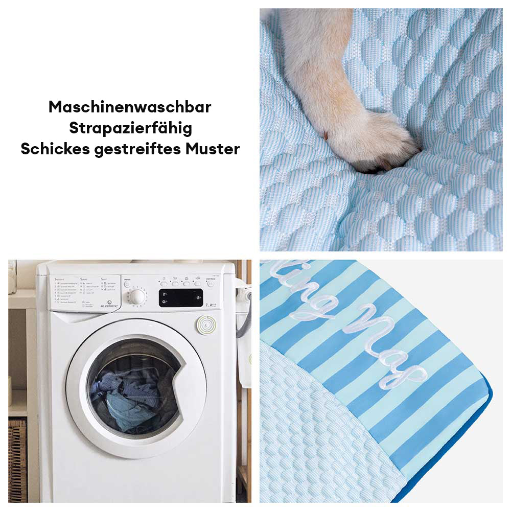 Komfortable Kühlmatte für Hunde, groß. Waschbar, rutschfest und perfekt für den Sommer.