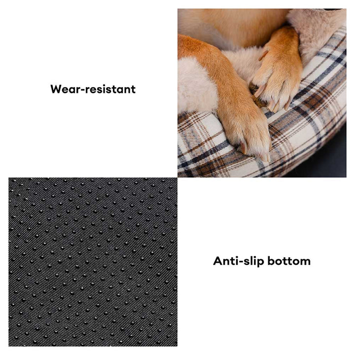 Großzügiger Hundeautositz aus Plüschmaterial, sorgt für Komfort & Sicherheit auf Hundereisen.
