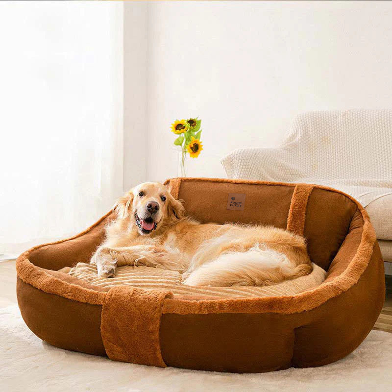 Weiches, waschbares Hundesofa im Vintage-Stil, groß und rutschfest, für optimalen Tierkomfort.