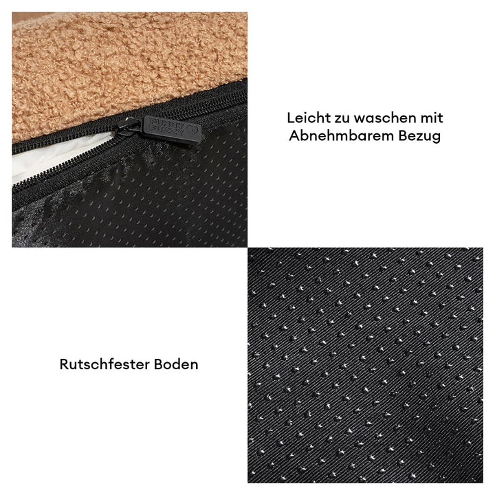 Waschbares Gedächtnisschaum-Hundebett, groß und orthopädisch, für Gelenkunterstützung.