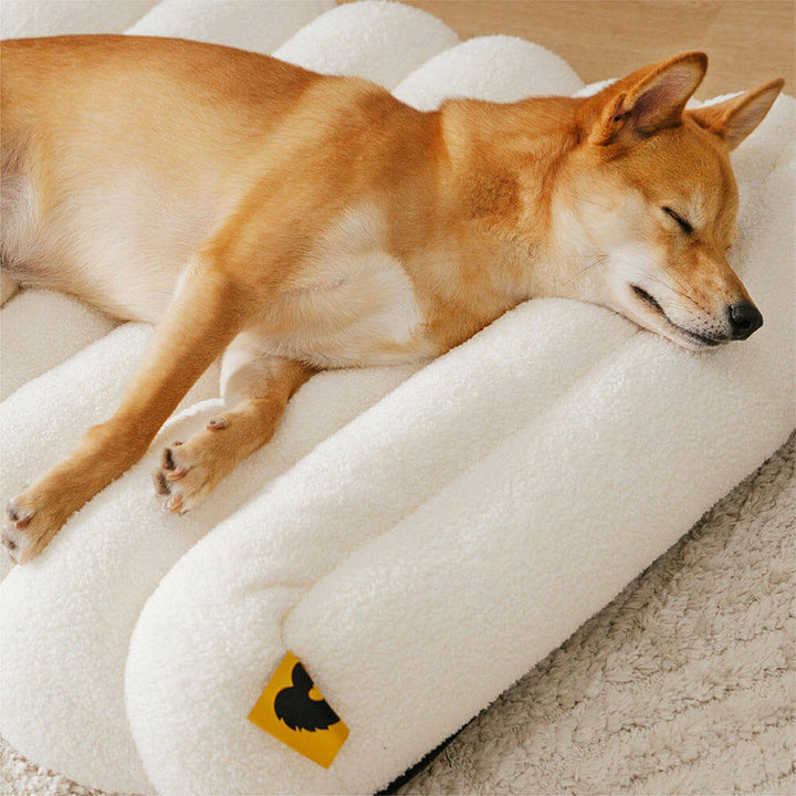 Gelenkunterstützendes Hundebett mit Memory-Schaum, waschbar, groß und gemütlich.