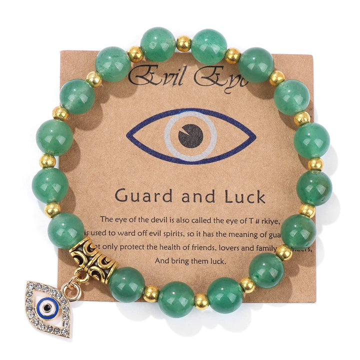 Spirituelles Schutzarmband: Unisex Perlenarmband mit Böses-Auge Anhänger. Talisman gegen negative Energien.