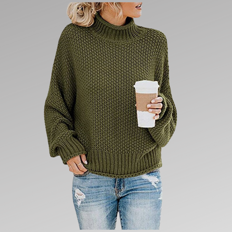 Warmer Damen Herbstpullover, ideal für kühle Tage. Moderner Langarm-Pullover für elegante Frauen.