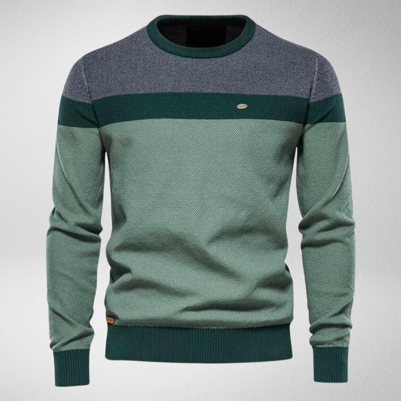 Eleganter Herren-Winterpullover in modernem Design. Bequemer Langarm-Pullover für stilvolle Herbsttage.