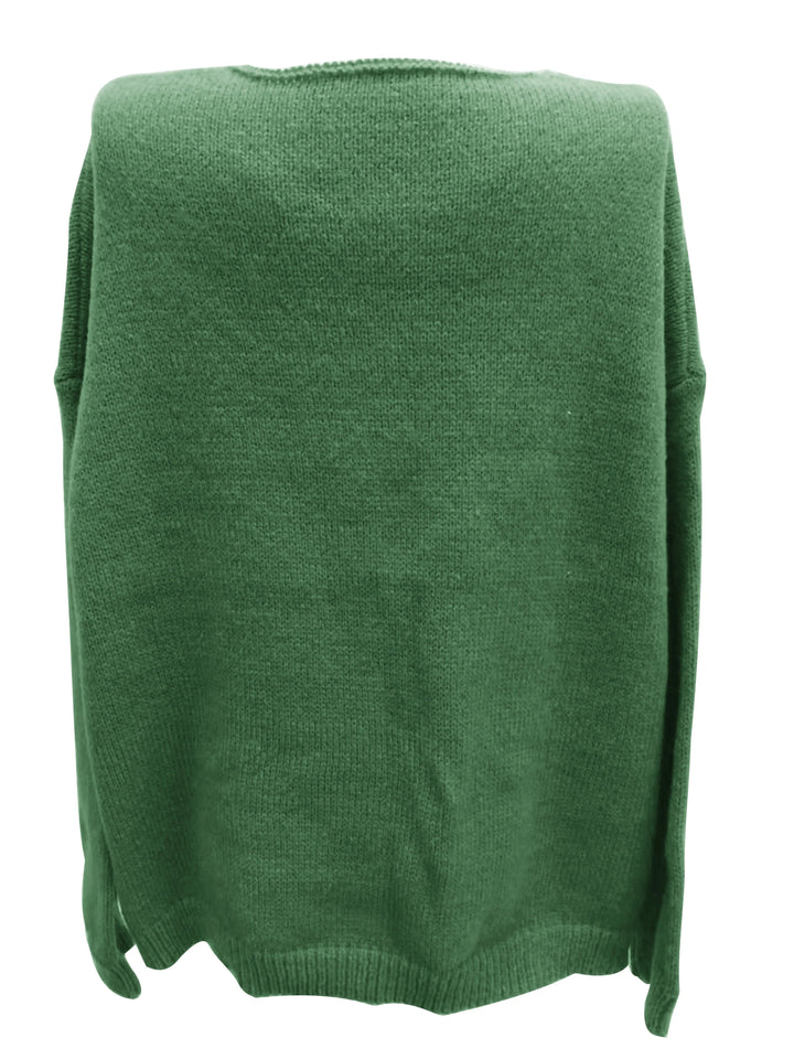 Stylischer Damen Übergrößen Pullover mit V-Ausschnitt. Gemütlich und vielseitig für den Alltag.