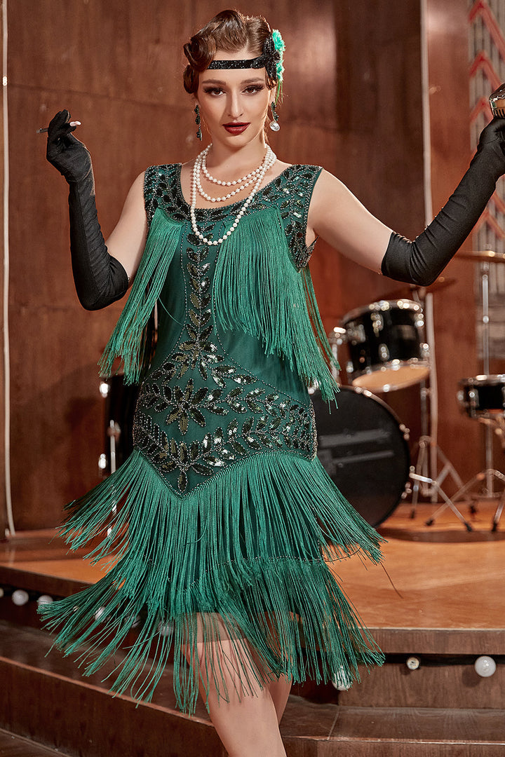 Damen Partykleid im eleganten Charleston Design, inspiriert von den Goldenen Zwanzigern.
