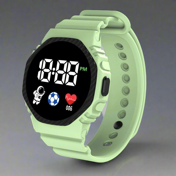 Aktive Kinder Sportuhr digital, wasserdicht für Schwimmen & Abenteuer, robuste Outdoor-Uhr.