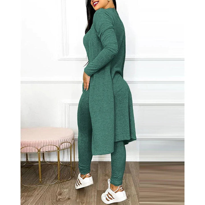 Frühlingsmode: Damen 2-Teiler Jumpsuit mit Jacke. Leicht und figurformend. Ideal für die Übergangszeit.