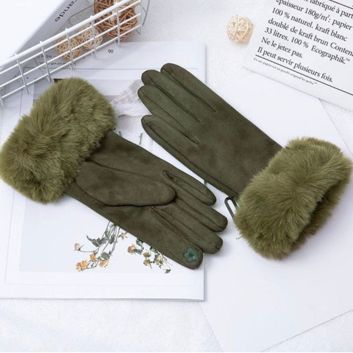 Smartphone-freundliche Damen Winterhandschuhe mit Touchscreen-Funktion, warm & praktisch.