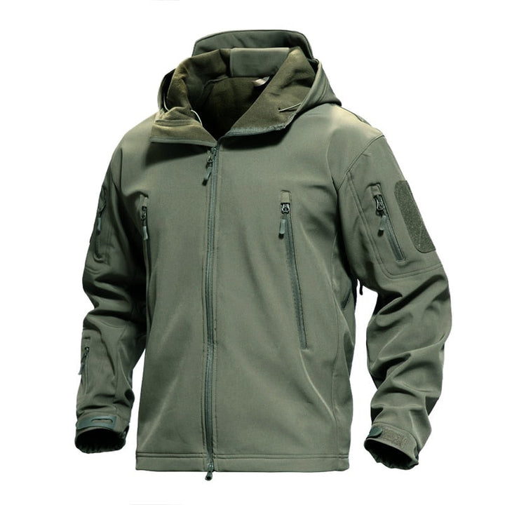Hochwertige Herren Herbstjacke im Militärstil, robust, winddicht & wasserdicht, optimaler Kälteschutz.