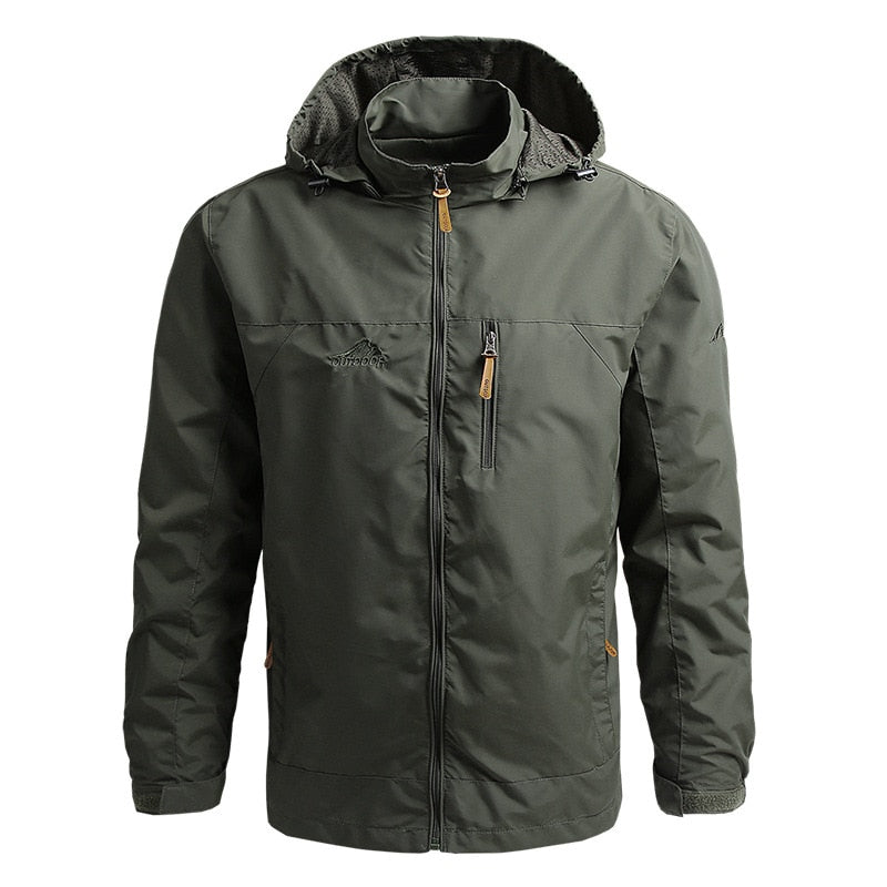 Funktionale Herren Herbstjacke mit Kapuze für Outdoor. Wasserabweisend, winddicht & robust. Männer Freizeitjacke.