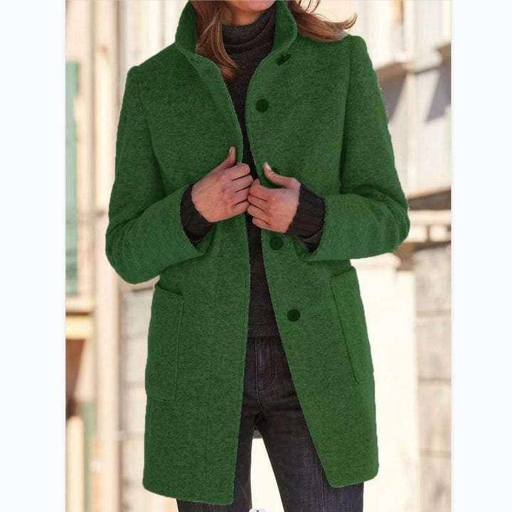Zeitloser eleganter Damenmantel, ideal für Herbst, Winter & Frühling. Mit Retro-Knöpfen & edlem Design.