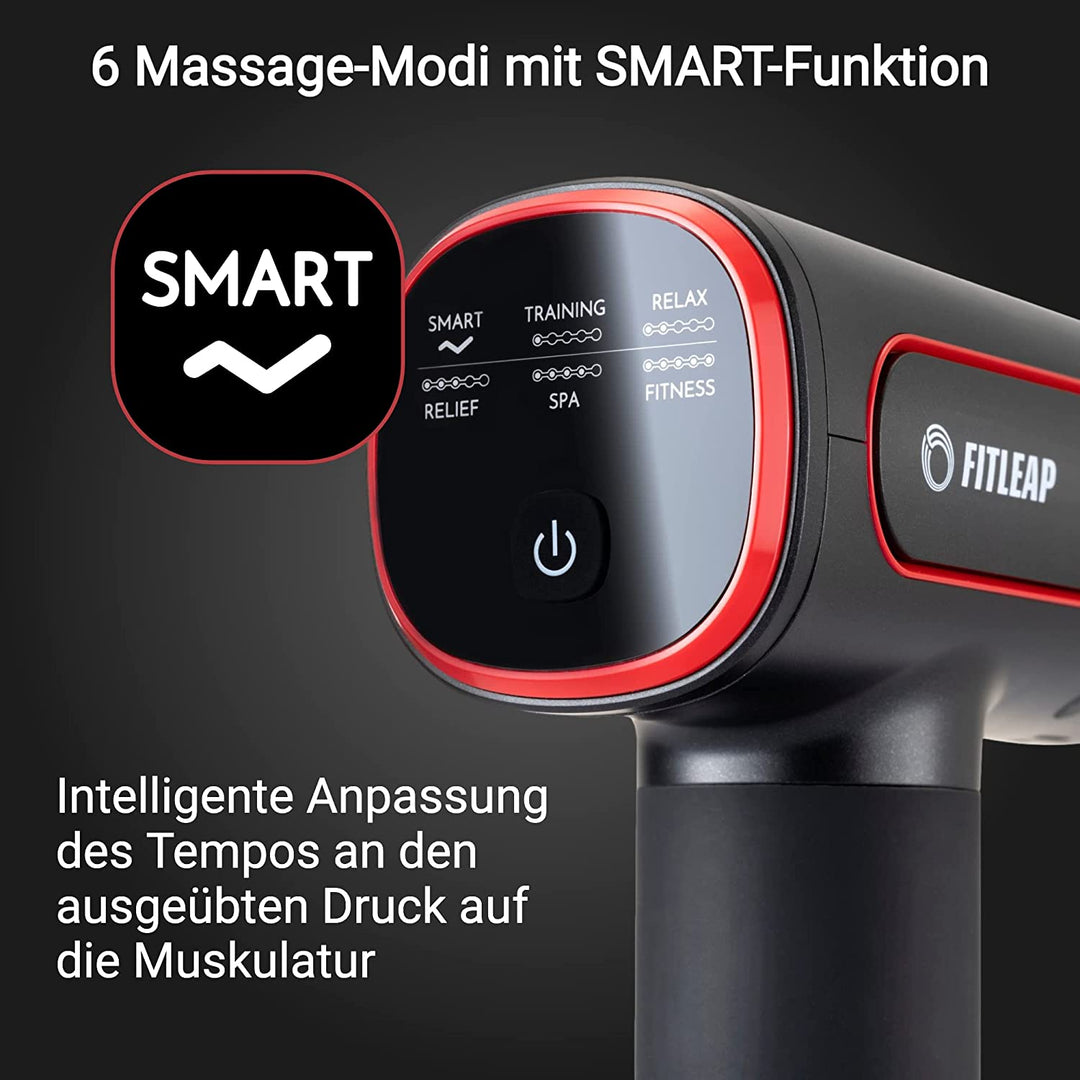 Verschiedene Aufsätze für Massagepistole zur gezielten Tiefengewebsmassage, ideal für Sportler & Wellness.