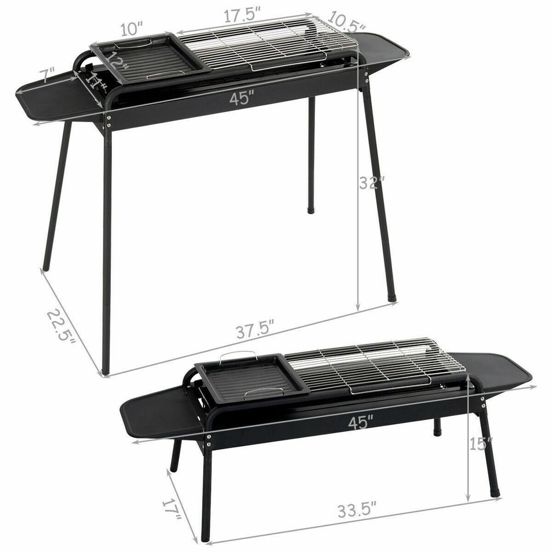 Vielseitiger Kohlegrill, höhenverstellbar, für Familienfeste und Garten-BBQs. Genießen Sie jeden Moment.