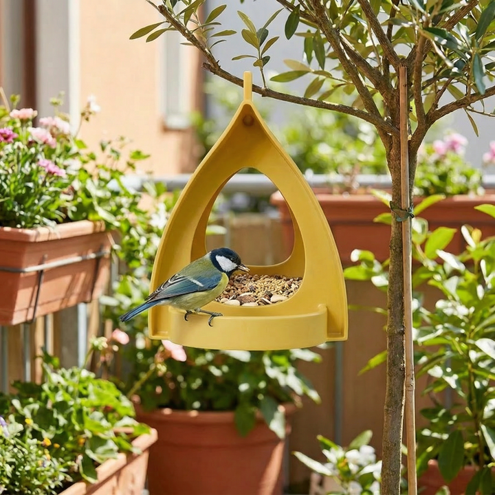 Langlebiges hängendes Futterhaus für Wildvögel, robust und wetterfest, für Garten und Balkon.