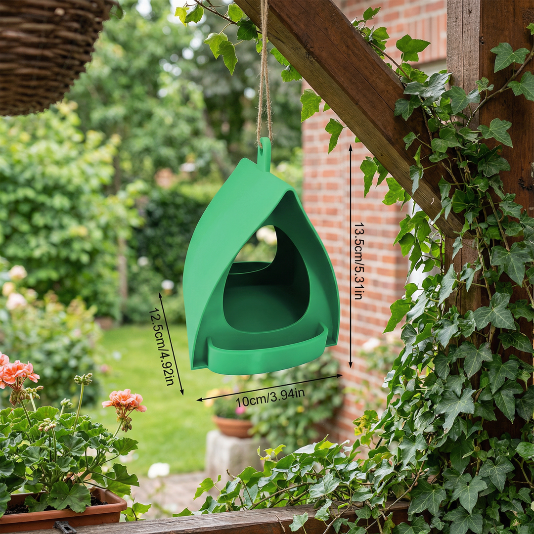 Hängender Vogelfutterspender für Wildvögel, fördert Naturbeobachtung und Vogelliebe im Garten/Balkon.