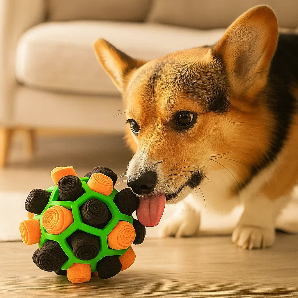 Vielseitiger Hundeschnüffelball für alle Rassen. Ideal als Intelligenzspielzeug & für Beschäftigung.
