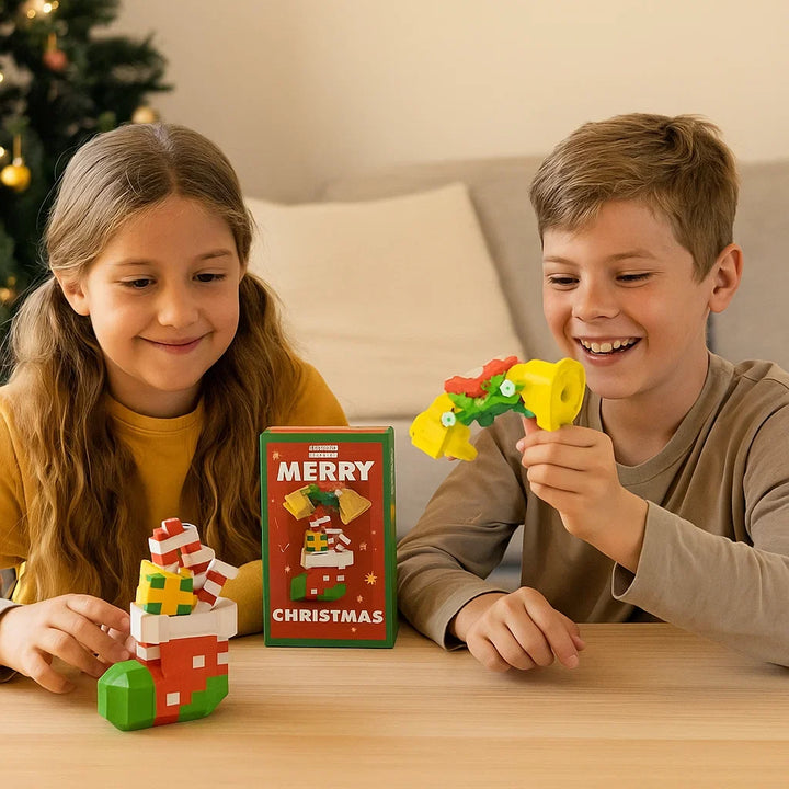 Adventskalender-Füllung: Kleine Baustein Weihnachtsfiguren, Bastelspaß.