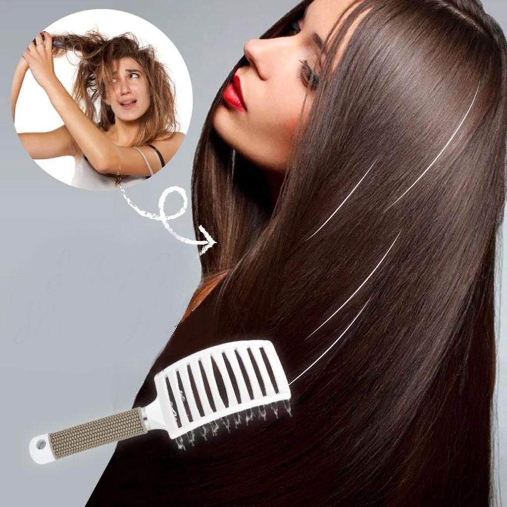 Anti-Tangle Entwirrbürste für schmerzfreies Kämmen von nassem & trockenem Haar aller Haartypen.