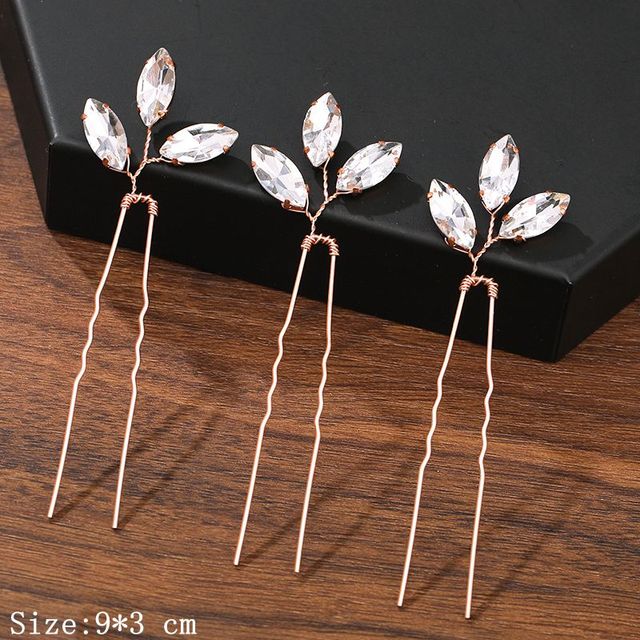 Elegante Perlenhaarnadeln für Damen, verziert mit funkelndem Strass in Blumenform, idealer Brautschmuck.