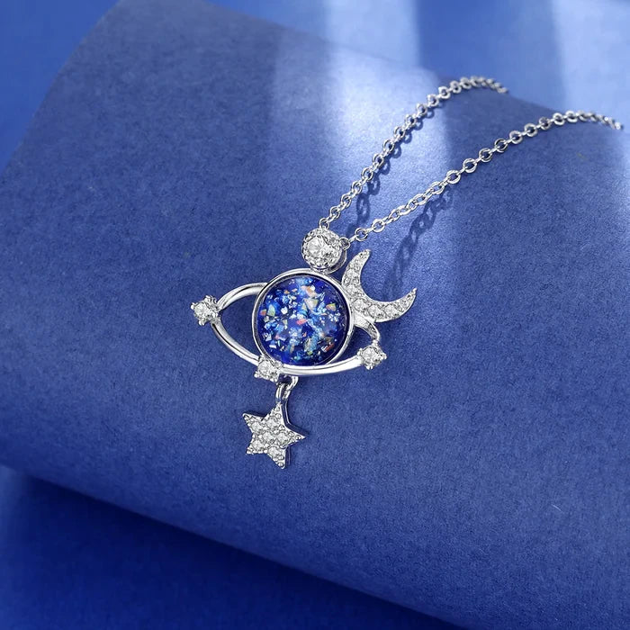 Feine Mädchen Sterlingsilberkette "Unendliche Liebe", Sternenschmuck als Tochtergeschenk. Besondere Anlässe.